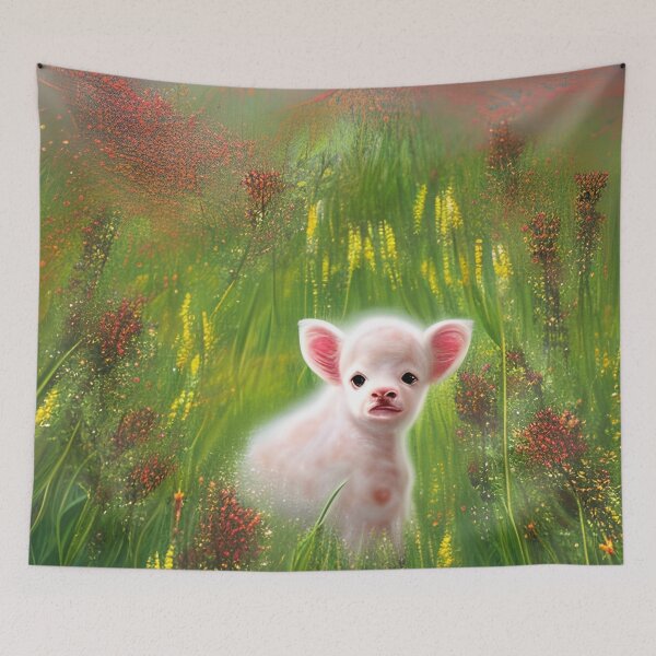 Item preview, Ternero adorable en Prado designed and sold by Poetic Patterns Studio.