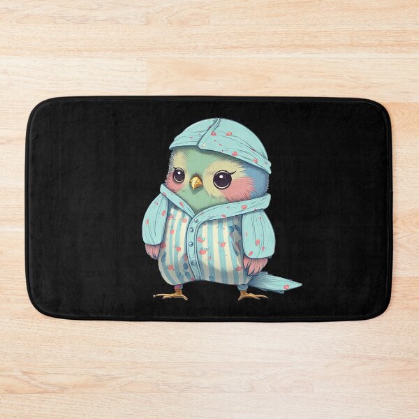 Item preview, Budgie bird ready for bedtime wearing pajamas sleeping cute animal pyjamas designed and sold by AnimalArtPhotos.