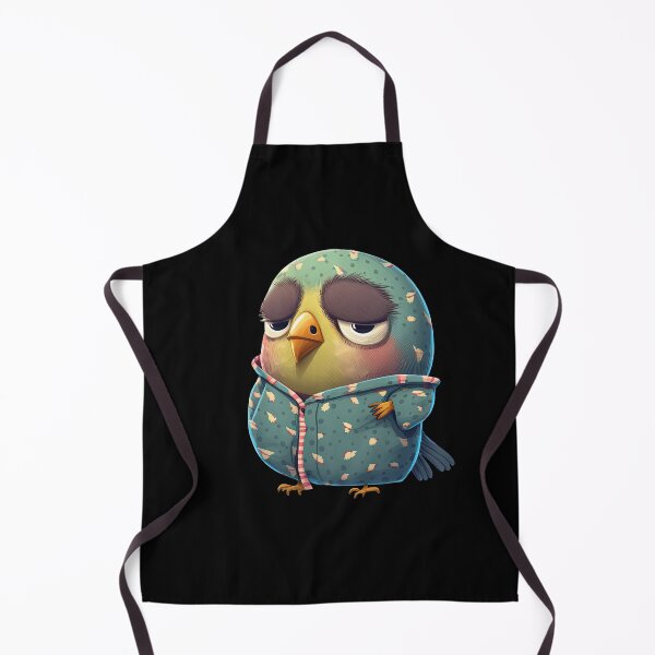 Item preview, Cartoon cute bird ready for bedtime wearing pajamas sleeping cute animal pyjamas designed and sold by AnimalArtPhotos.