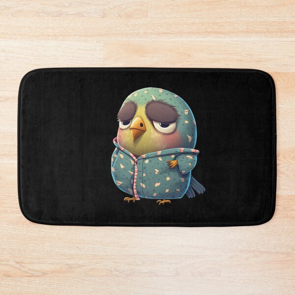 Item preview, Cartoon cute bird ready for bedtime wearing pajamas sleeping cute animal pyjamas designed and sold by AnimalArtPhotos.