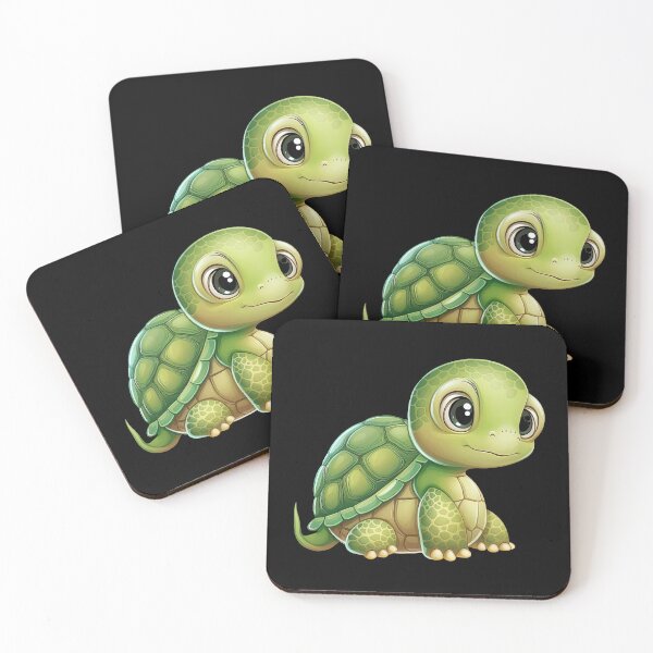 Item preview, Cutest turtle cute pet tortoise animal cartoon style designed and sold by AnimalArtPhotos.