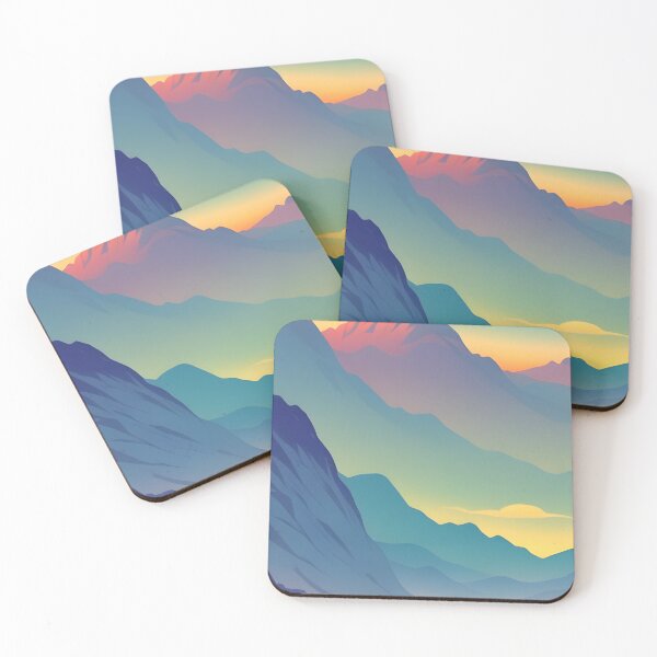 Item preview, Find the Perfect Minimalist Matte Painting of Beautiful Mountain Landscape in the Bavarian Alps Print for Any Occasion or Gift designed and sold by supeart.