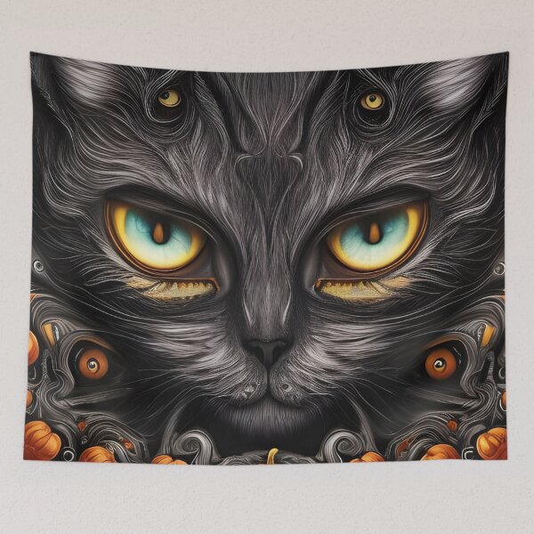 Item preview, Black Pumpkin Cat designed and sold by HelenHollywood.