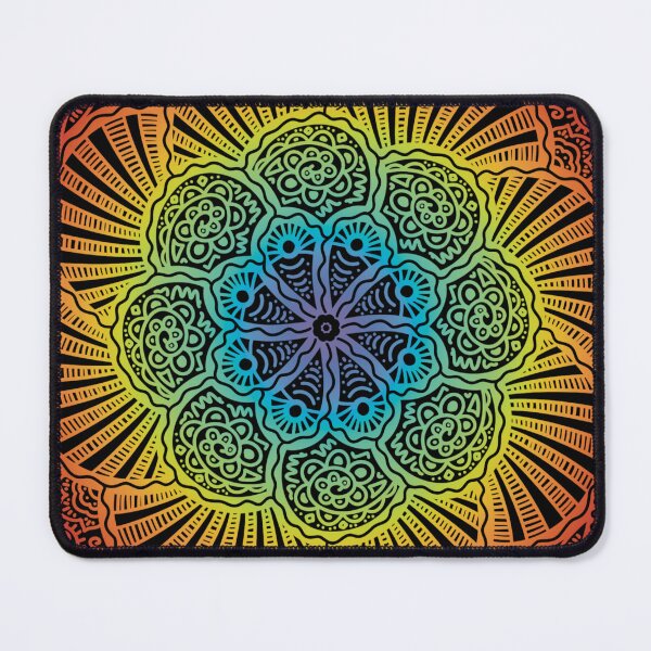 Item preview, Flower Mandala Radiant Rainbow Color designed and sold by artbybiyan.