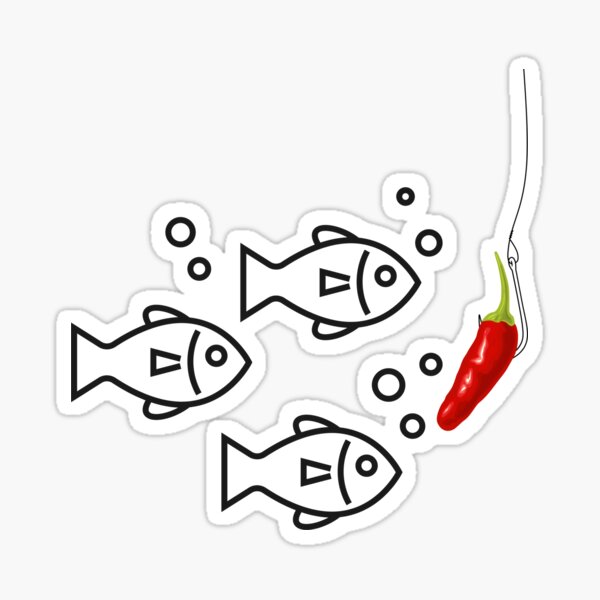 red hot tabasco chili peppers cartoon illustration Sticker