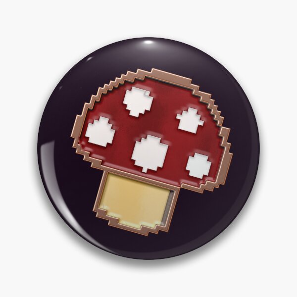 Item preview, Mushroom 8bits Enamel Pins designed and sold by EnamelStudio.