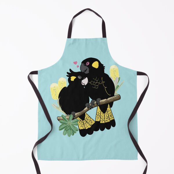 Item preview, Cute Yellow Tailed Black Cockatoo Pair Snuggling designed and sold by Jazznote.