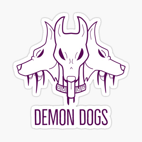 "demon dogs" Sticker for Sale by Akshatcreates Redbubble
