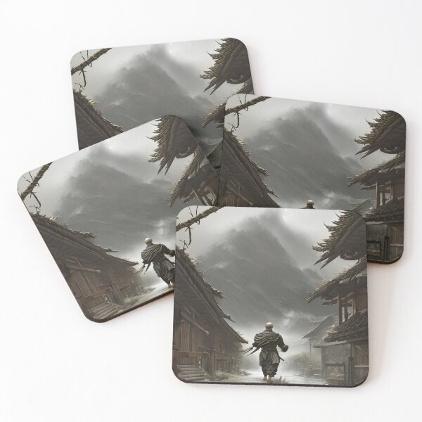 Item preview, Cool Walking Shinobi in the village A fantasy landscape 2023 Download, Digital Download Poster, Digital Art, Downloadable Fantasy Art, Home Decor, Wall Art designed and sold by Soul-Crumbs.