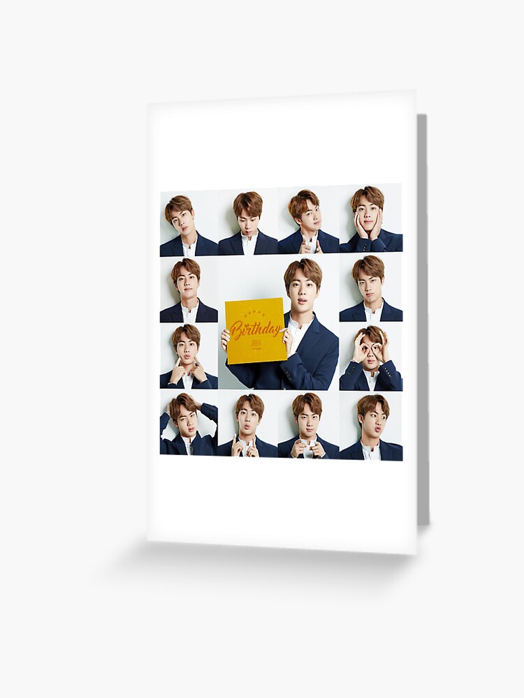 Jin Birthday Card Jin BTS Card Jin Card Bts Birthday 