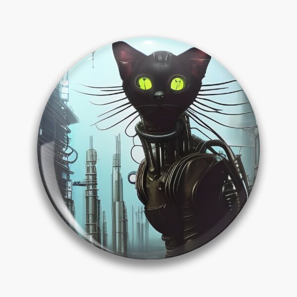 Item preview, Cybernetic Black Cat designed and sold by HelenHollywood.