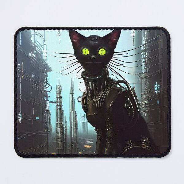 Item preview, Cybernetic Black Cat designed and sold by HelenHollywood.