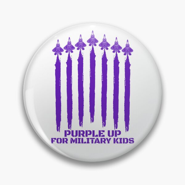 Item preview, Purple Up For Military Kids Fighter Jets Purple Up Gear designed and sold by DynamicDesign.