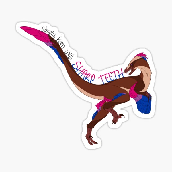 Item preview, Bi Pride Dinosaur Velociraptor  designed and sold by winter-wren.