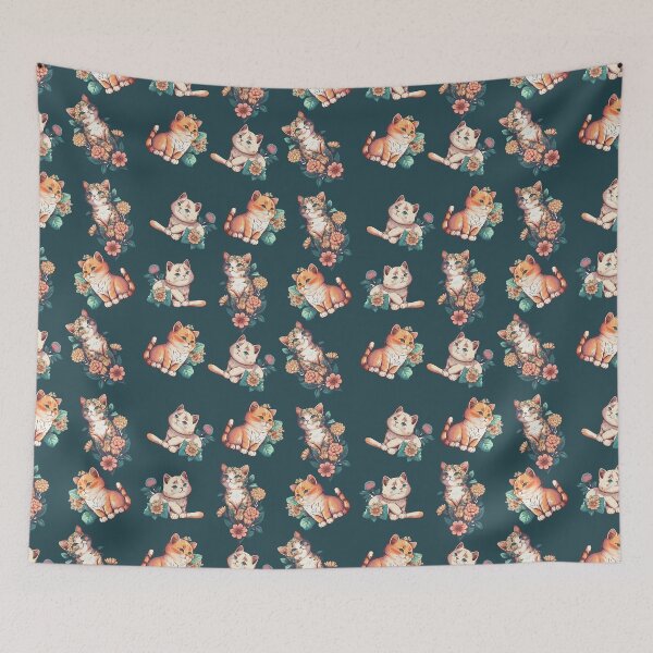 Item preview, Cute kittens with floral  designed and sold by BabyDD.