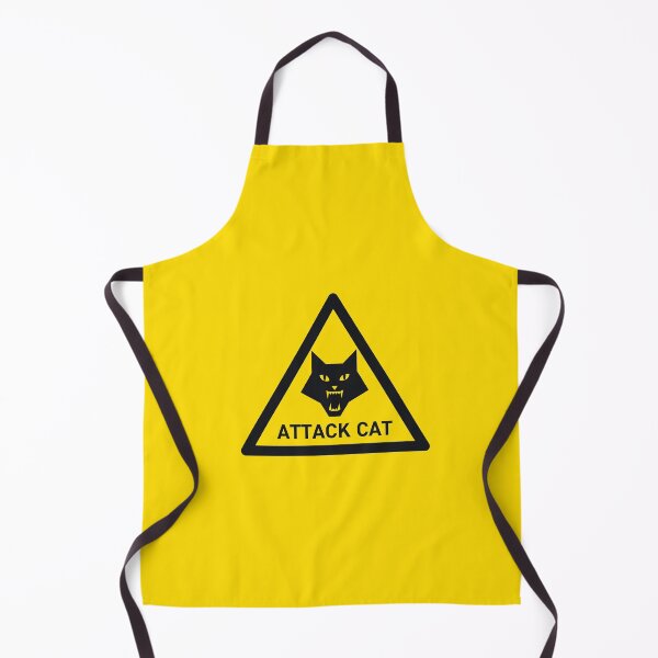 Item preview, Attack Cat Pet Safety Warning Sign Triangle With Text designed and sold by VoodooCircus.