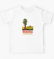 Sequoia National Park California Vintage Travel Decal Kids Tee