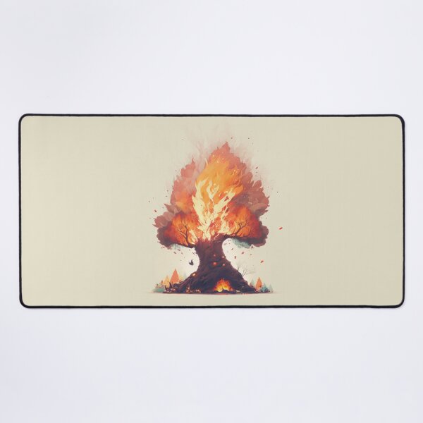 Item preview, Flaming Inferno Tree: Minimalist Fantasy Illustration designed and sold by quick-drops.
