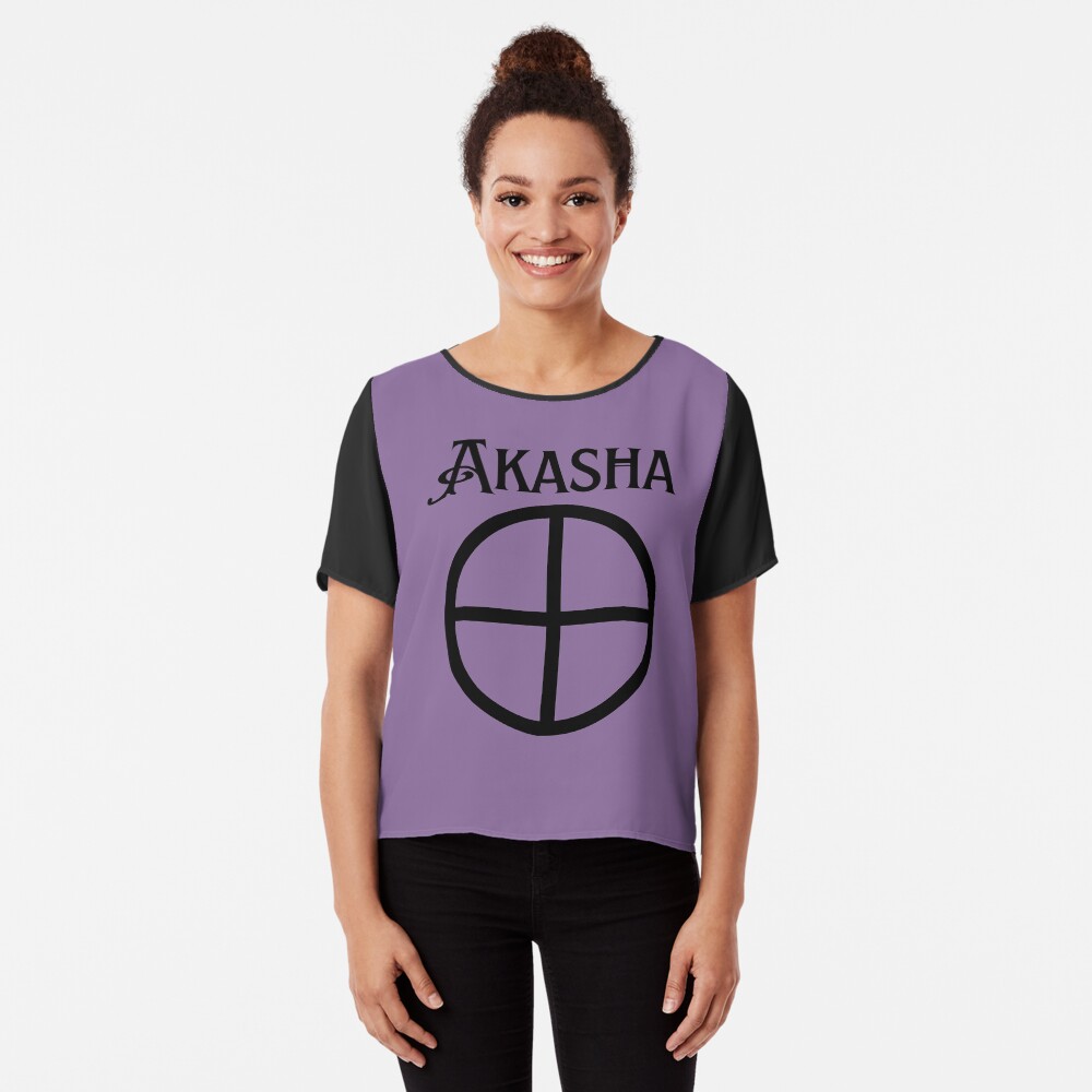 Pagan Hellenic Five Elements Witch Wiccan Element Akasha or Spirit Chiffon Top