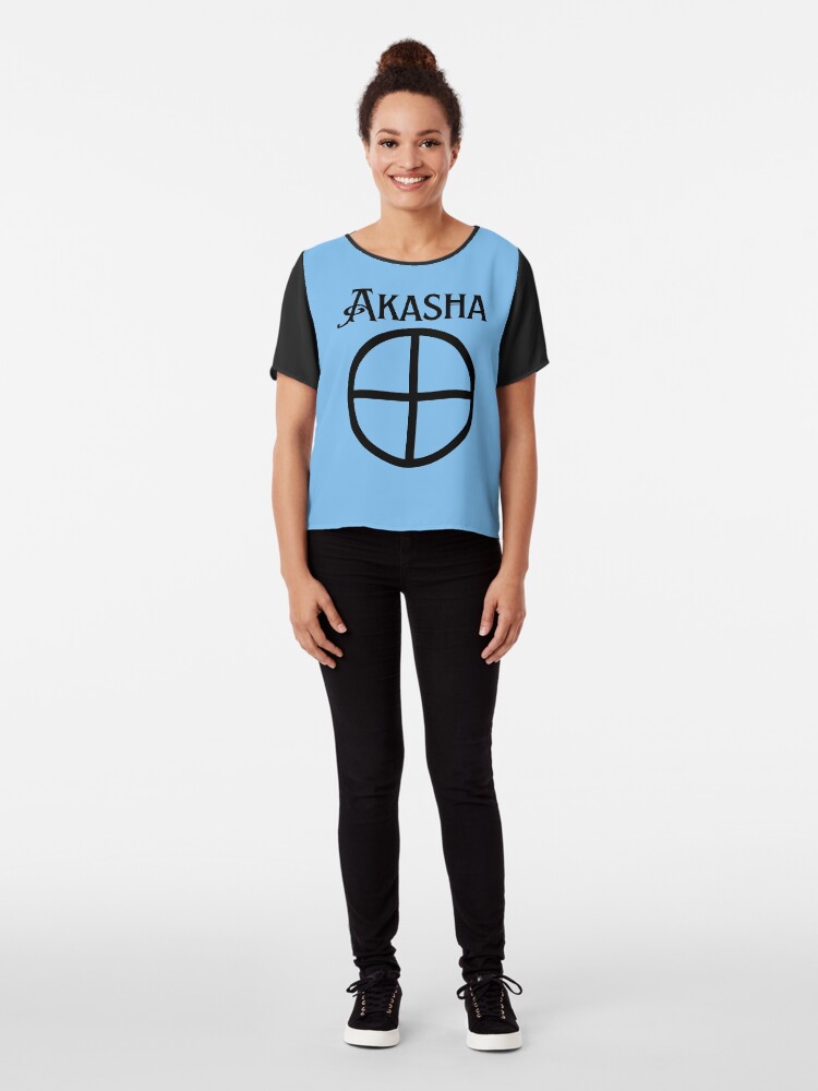 Alternate view of Pagan Hellenic Five Elements Witch Wiccan Element Akasha or Spirit Chiffon Top