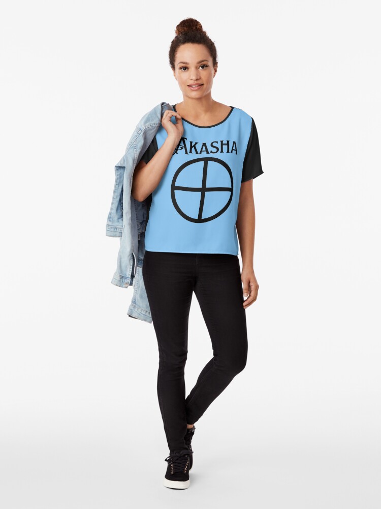 Alternate view of Pagan Hellenic Five Elements Witch Wiccan Element Akasha or Spirit Chiffon Top