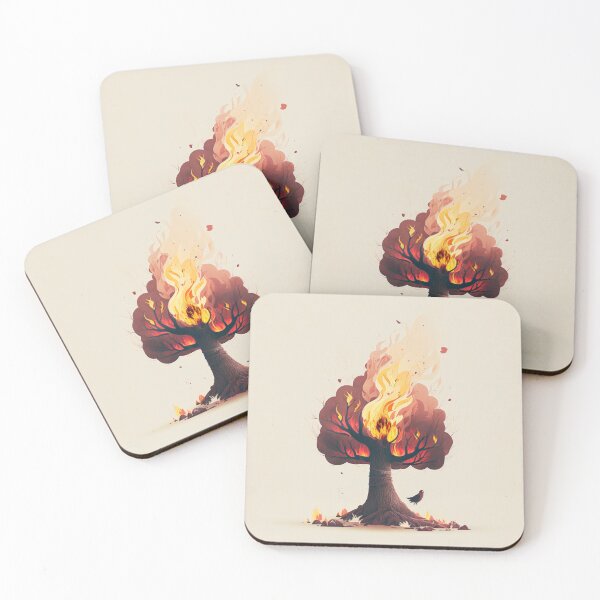 Item preview, Inferno in the Forest: A Minimalist Tree Illustration designed and sold by quick-drops.
