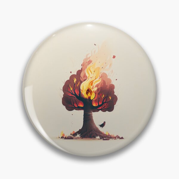 Item preview, Inferno in the Forest: A Minimalist Tree Illustration designed and sold by quick-drops.