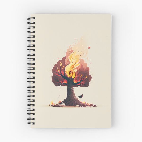 Item preview, Inferno in the Forest: A Minimalist Tree Illustration designed and sold by quick-drops.