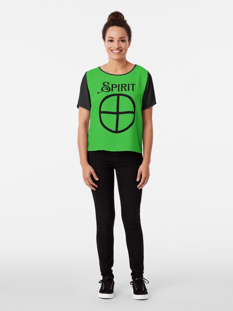 Alternate view of Pagan Hellenic Five Elements Witch Wiccan Element Akasha or Spirit Chiffon Top