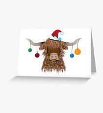 Christmas Cow Greeting Card