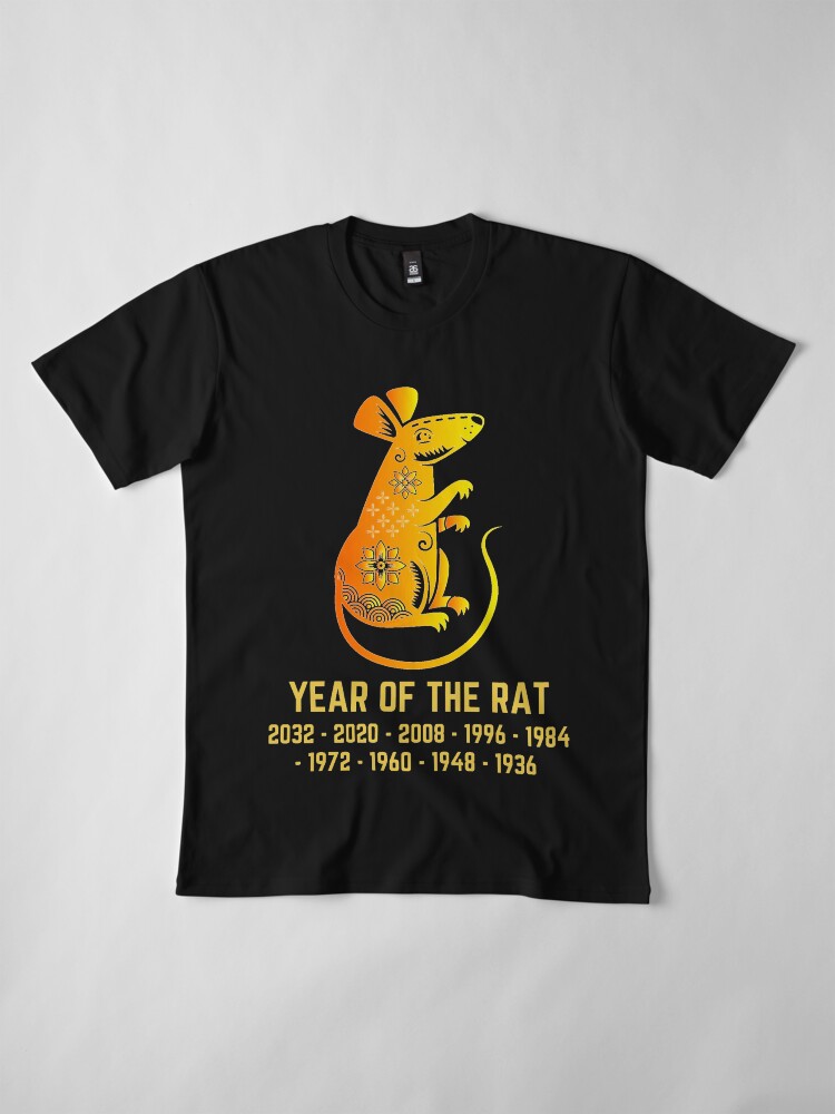 Alternate view of Year of The Rat Chinese Zodiac Sign Premium T-Shirt