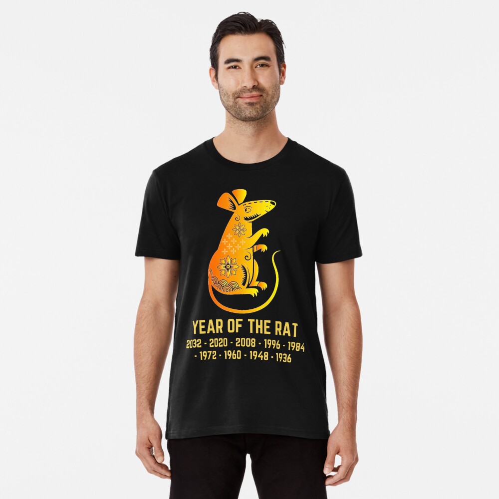 Year of The Rat Chinese Zodiac Sign Premium T-Shirt