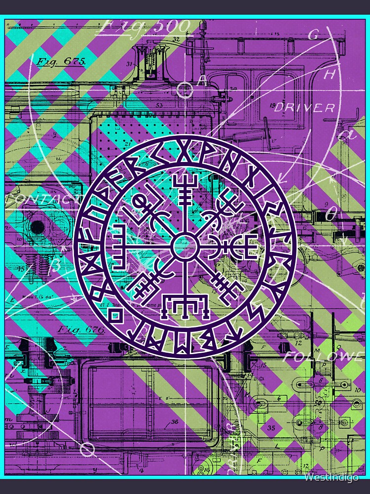 Modern Runes Vegvisir Symbol of Protection by WestIndigo