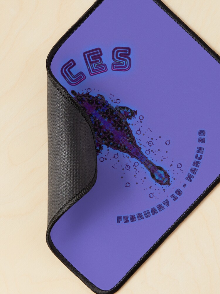 Alternate view of Half Purple Pisces Logo On Periwinkle Mouse Pad