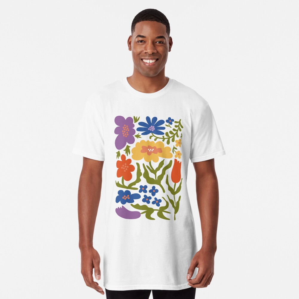 Abstract floral illustration Long T-Shirt