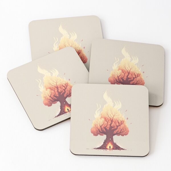 Item preview, Blazing Tree: A Minimalist Fantasy Art Piece designed and sold by quick-drops.