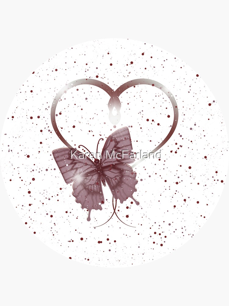 Heart In Splatter Sticker