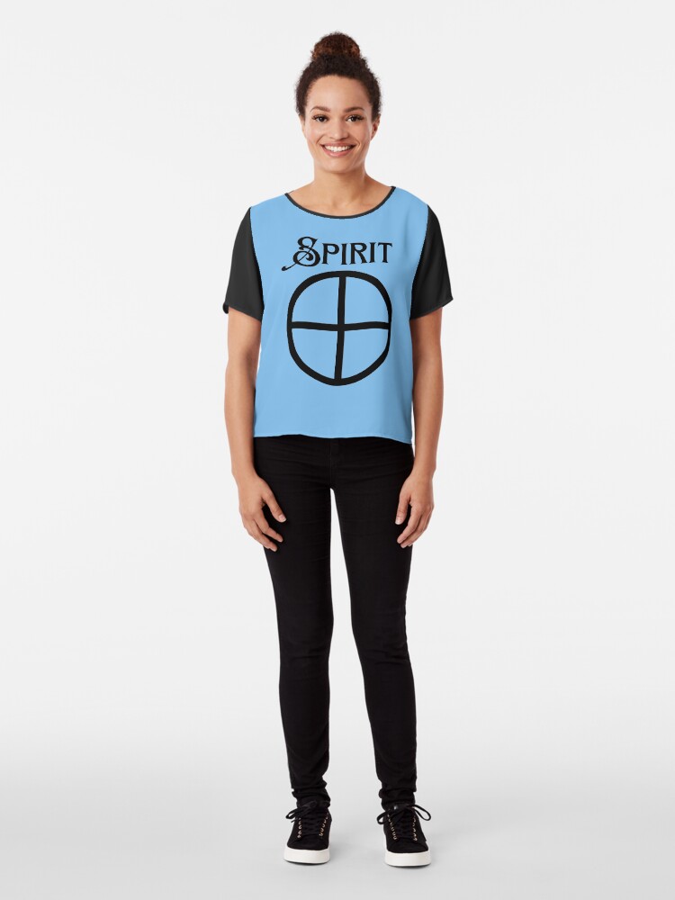 Alternate view of Pagan Hellenic Five Elements Witch Wiccan Element Akasha or Spirit Chiffon Top