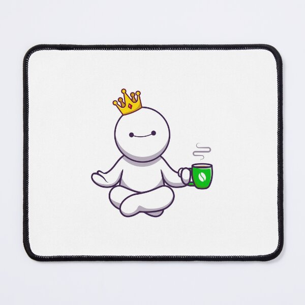 Item preview, Buddy drinking coffee while doing yoga designed and sold by buddysigner.