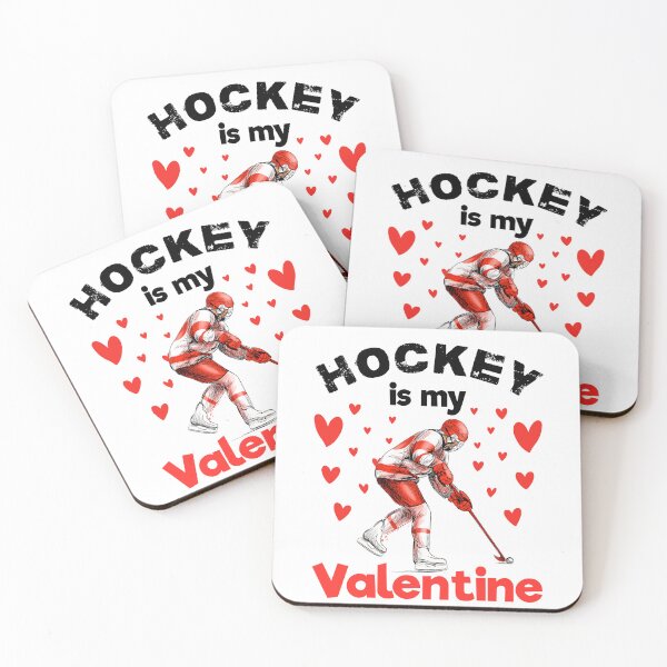 Item preview, Hockey is My Valentine Funny Kids Ice Hockey Valentines Day designed and sold by iliasjeff.