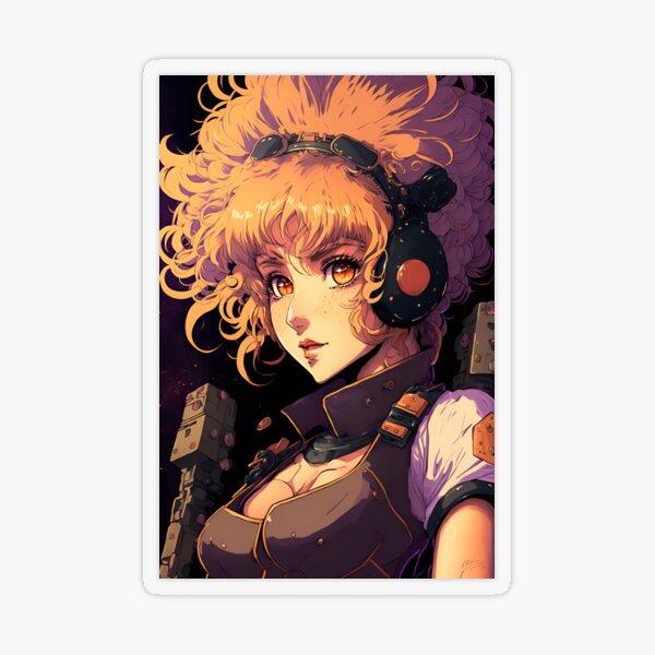 Anime Girl Space Bounty Hunter with Bandana | Spiral Notebook