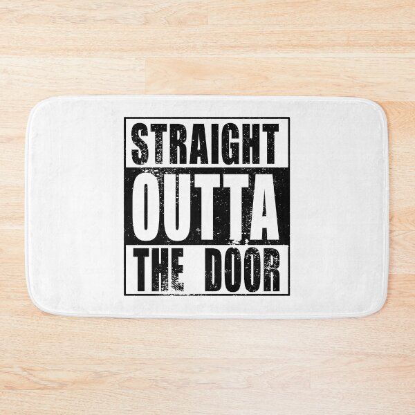 Artikelvorschau, Straight Outta The Door (schwarz) entworfen und verkauft von SolidEarthArt.