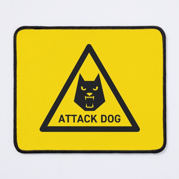 Item preview, Attack Dog Pet Safety Warning Sign Triangle With Text designed and sold by VoodooCircus.