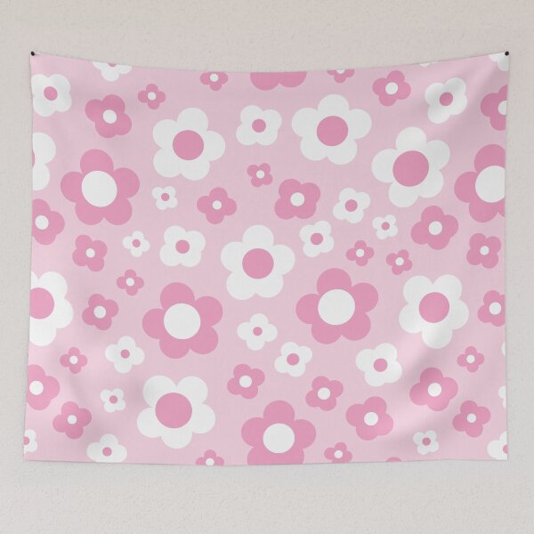 Item preview, PINK 60S RETRO BIG FLORALS designed and sold by blomastudios.