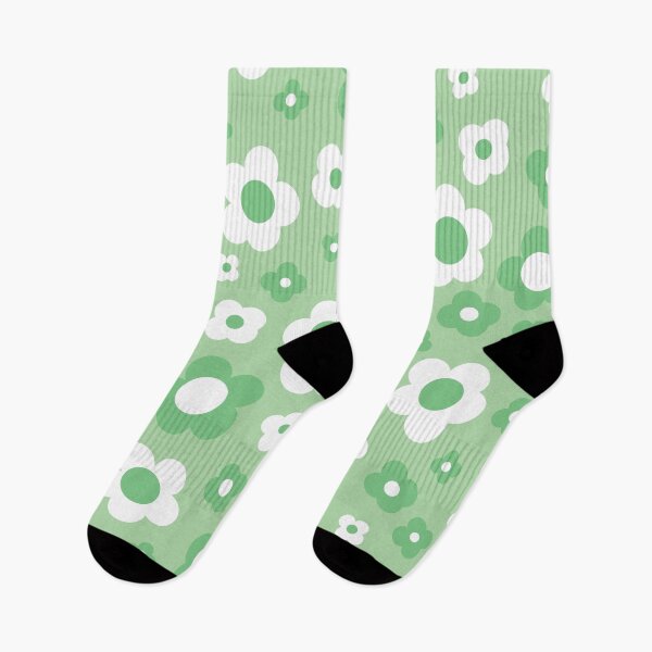 Item preview,  retro florals pattern, 70s groovy green flowers designed and sold by blomastudios.