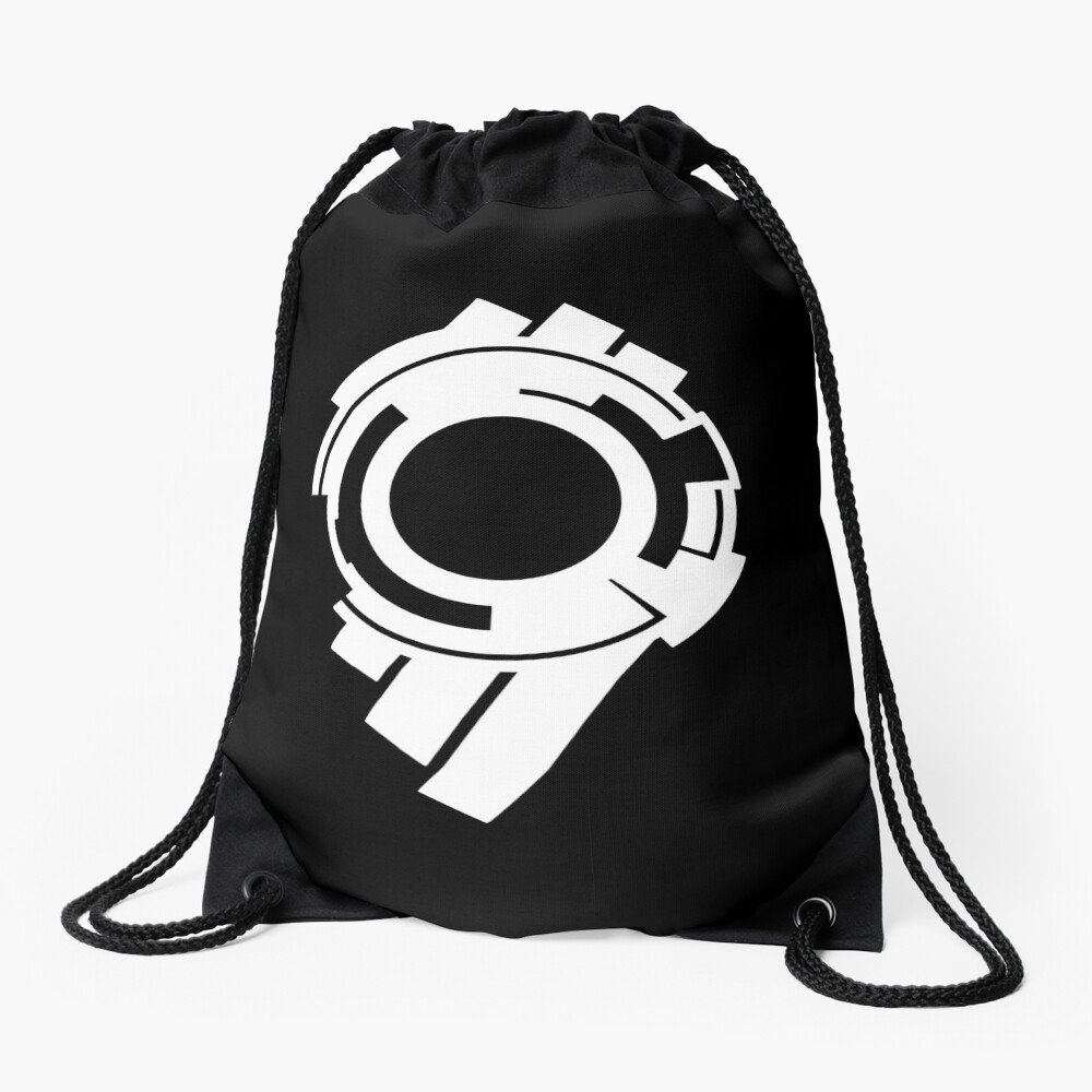 Ghost in the Shell - Public Security Section 9 Logo (White Logo) Drawstring Bag