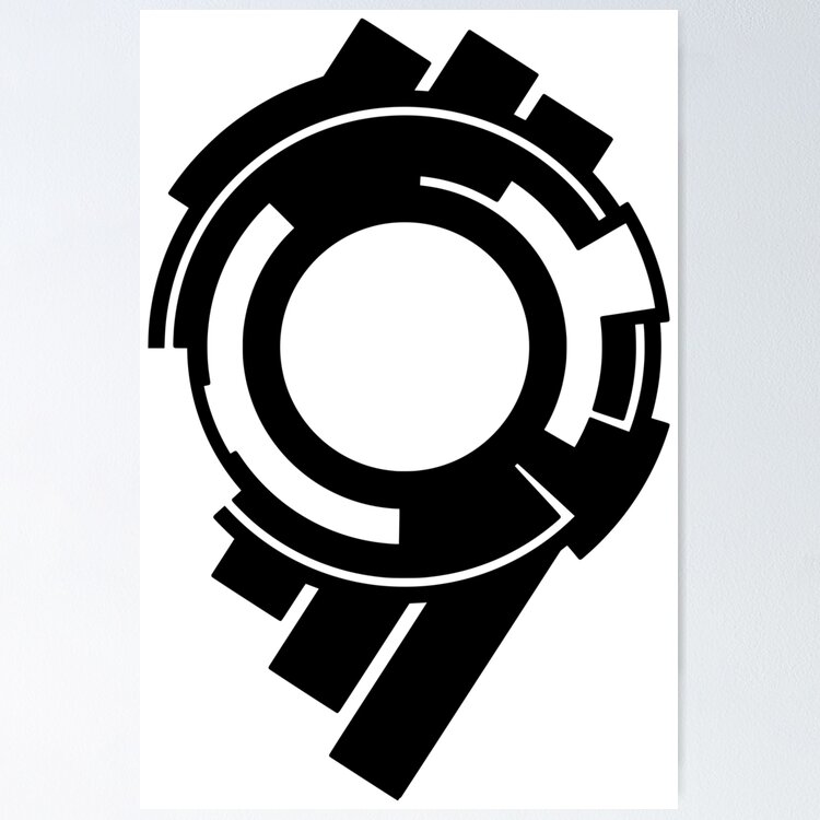 Ghost in the Shell - Public Security Section 9 Logo (Black Logo) Sticker