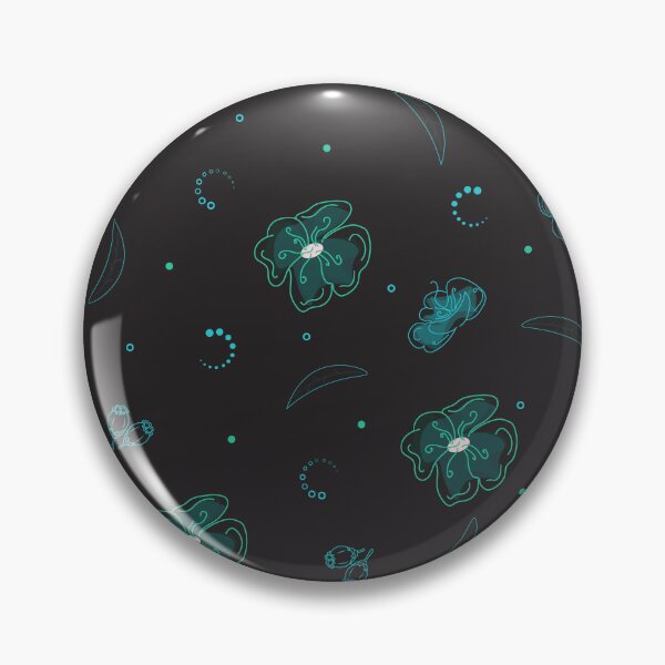 Item preview, Neon flower pattern on a black background designed and sold by EvilDD.