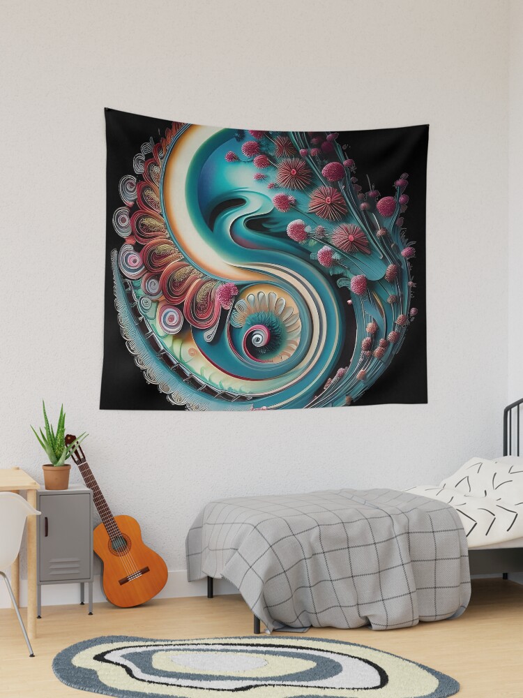 Psychedelic 2025 snail tapestry