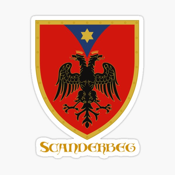 Personalized Coat Of Arms Of The Republic Of Albania Red White